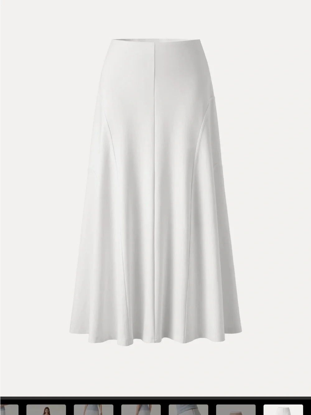 Classic White Maxi Skirt - Sleek Flared Silhouette-OGL new with tags